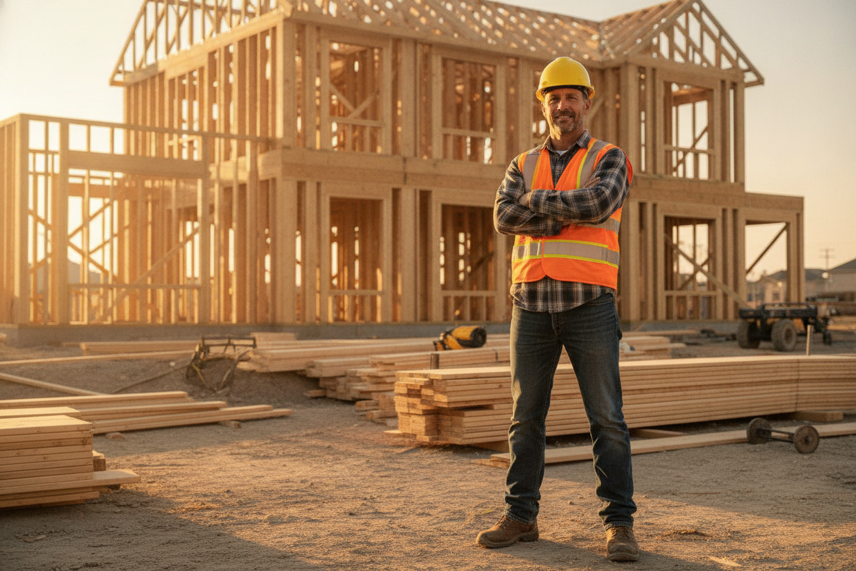 Florida licensed general contractor standing proud on an active jobsite